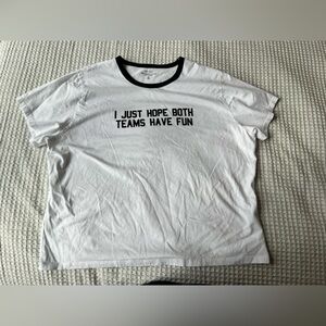 Abercrombie & Fitch White Tee with Black Trim